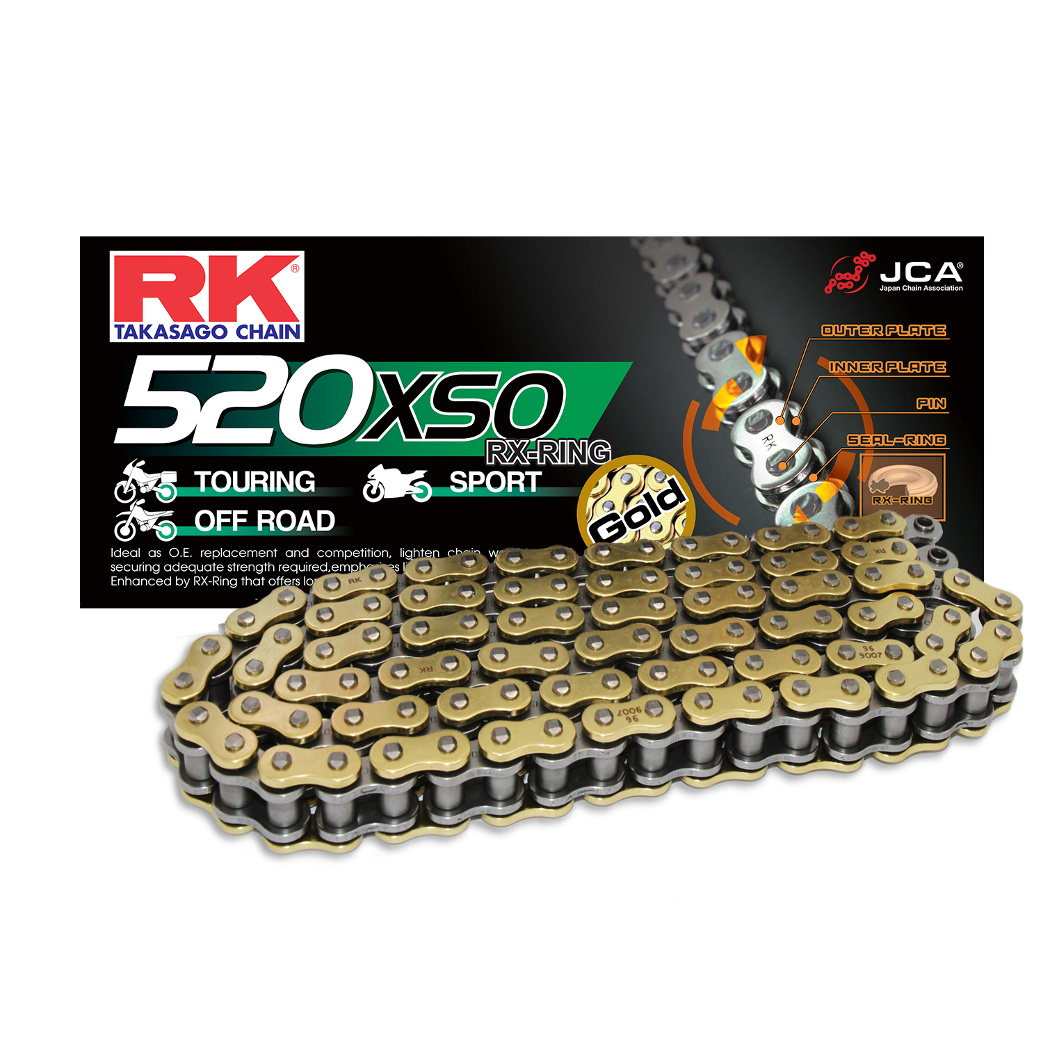 Rk X-Ring Zincir Gb 520 Xso 98L